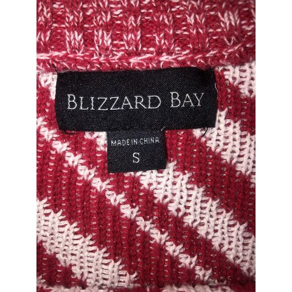 Blizzard Bay Ugly Sweater Small Christmas Unicorn Red White Candy‎ Stripe - Picture 5 of 8